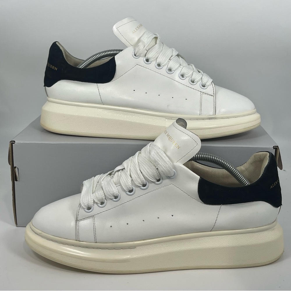 Alexander McQueen Men's White Leather Lace-up Sneaker Shoes Size US 11.5